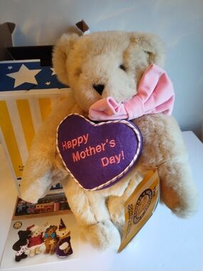 The Vermont Teddy Bear Company Plush Bear with Purple Heart
